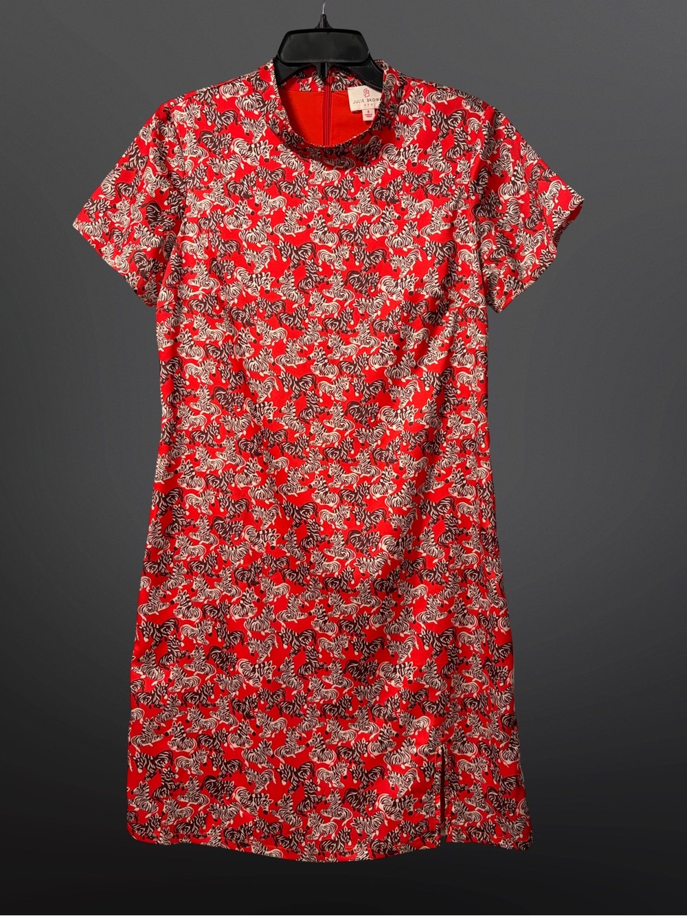 JB by Julie Brown Red Zebra Print Shift Dress